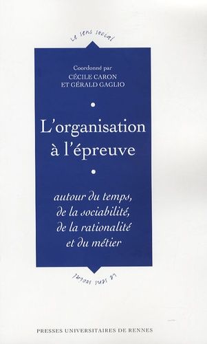 Emprunter L'organisation à l'épreuve. Autour du temps, de la sociabilité, de la rationalité et du métier livre