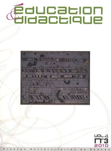 Emprunter Education & didactique Volume 4, N° 3/2010 livre