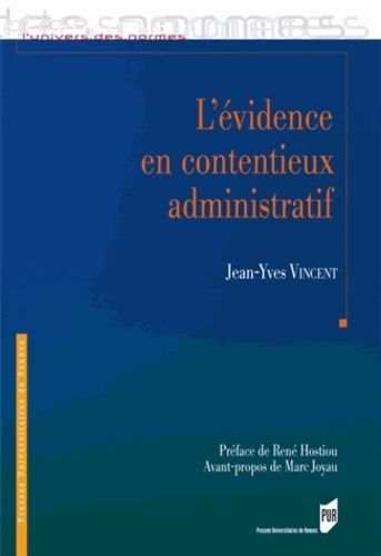 Emprunter L'évidence en contentieux administratif livre