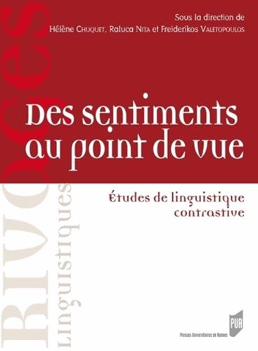 Emprunter Des sentiments au point de vue. Etudes de linguistique contrastive livre