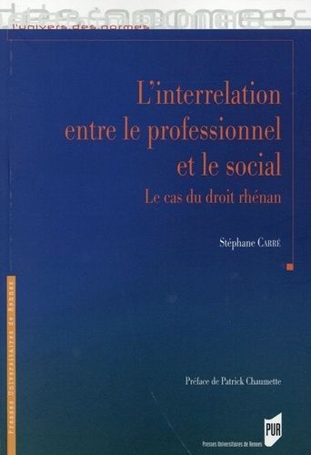 Emprunter L'interrelation entre le professionnel et le social. Le cas du droit rhénan livre