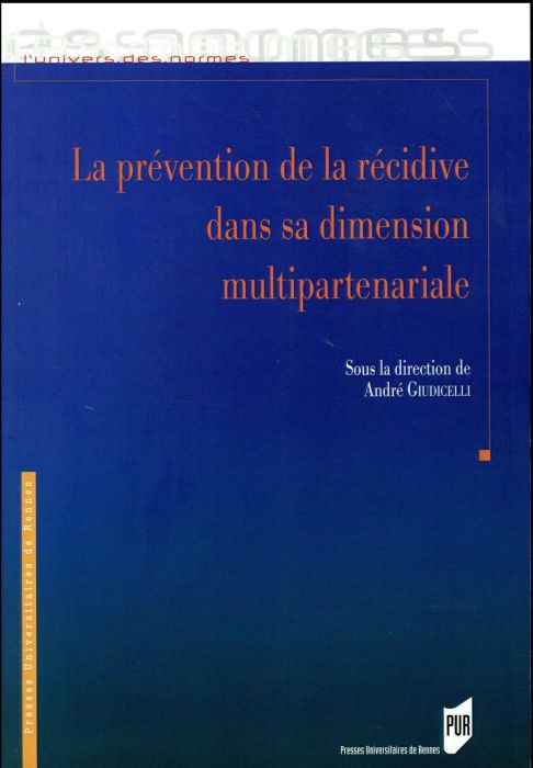 Emprunter La prévention de la récidive dans sa dimension multipartenariale livre