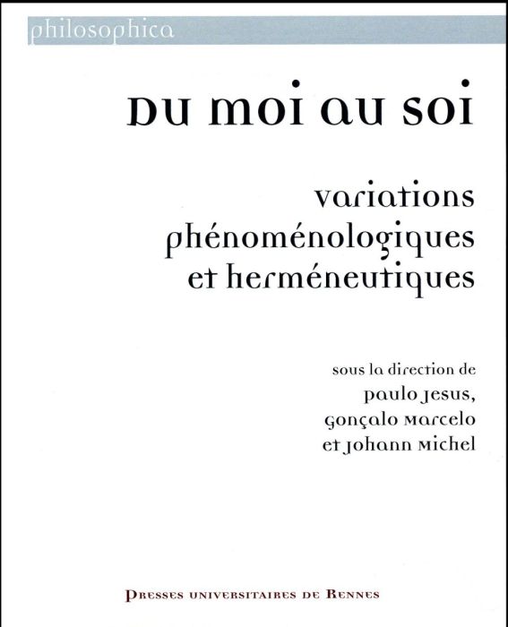 Emprunter Du moi au soi. Variations phénoménologiques et herméneutiques livre