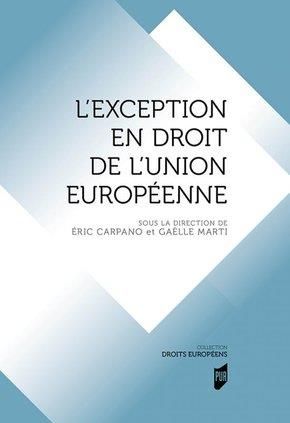 Emprunter L'exception en droit de l'Union européenne livre