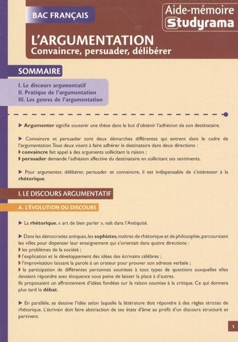 Emprunter L'argumentation. Convaincre, persuader, délibérer livre