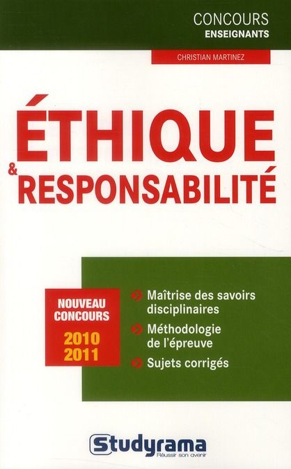 Emprunter Ethique et responsabilité. Concours enseignants, Edition 2010-2011 livre