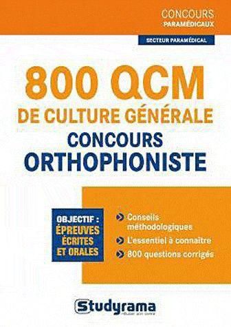 Emprunter 1000 QCM de culture générale pour les concours d'orthophoniste livre