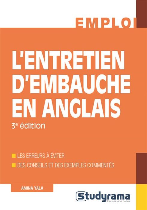 Emprunter L'entretien d'embauche en anglais. 3e édition livre