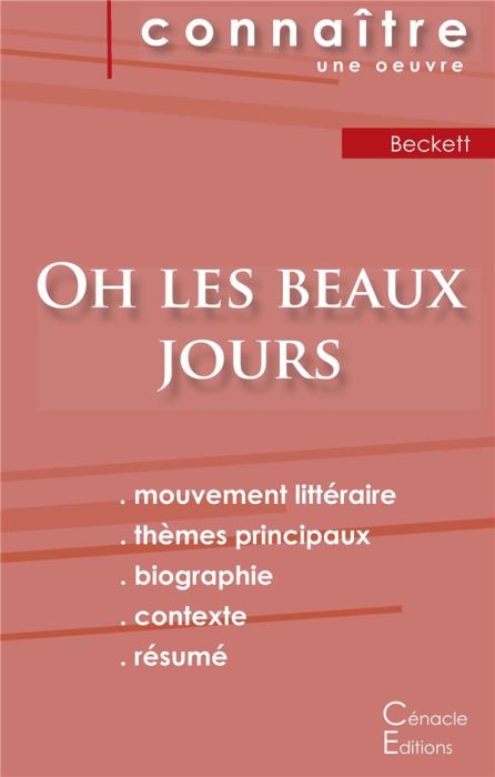 Emprunter Oh les beaux jours. Fiche de lecture livre