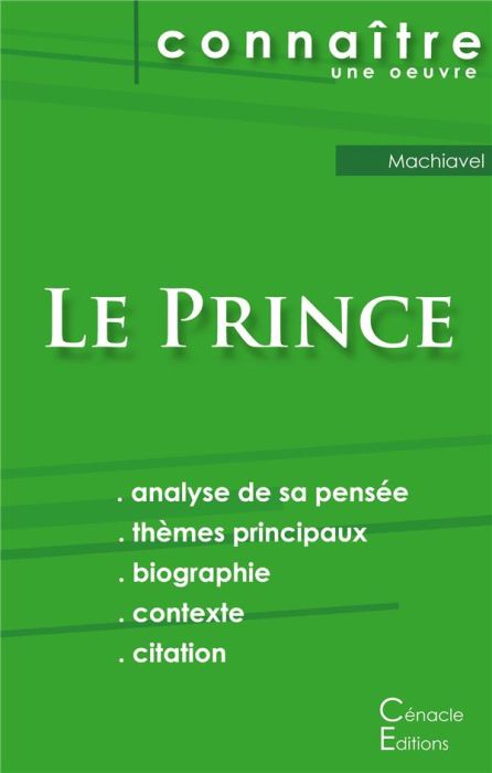 Emprunter Le Prince. Fiche de lecture livre