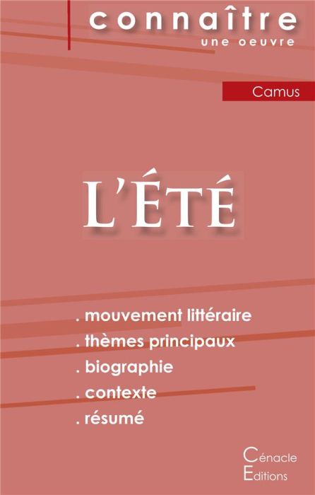 Emprunter L'Eté. Fiche de lecture livre