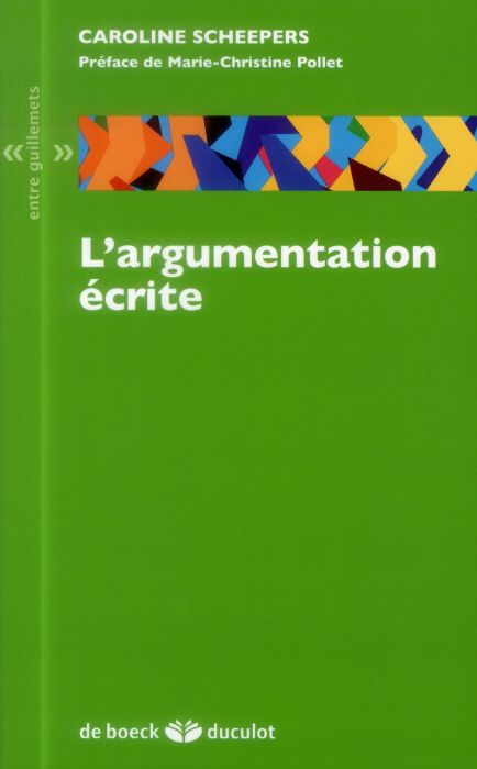 Emprunter L'argumentation écrite livre