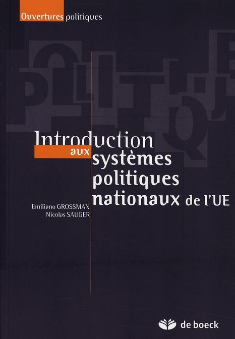 Emprunter Introduction aux systèmes politiques nationaux de l'UE livre