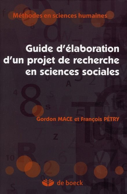 Emprunter Guide d'élaboration d'un projet de recherche en sciences sociales livre