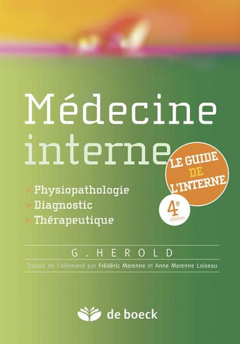 Emprunter Médecine interne. Physiopathologie, Diagnostic, Thérapeutique, 4e édition livre