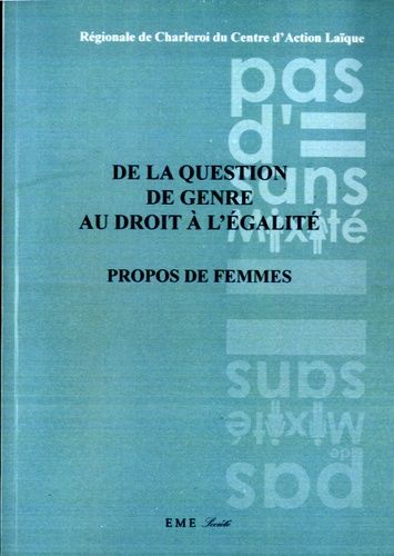 Emprunter De la question de genre au droit à l'égalité. Propos de femmes livre