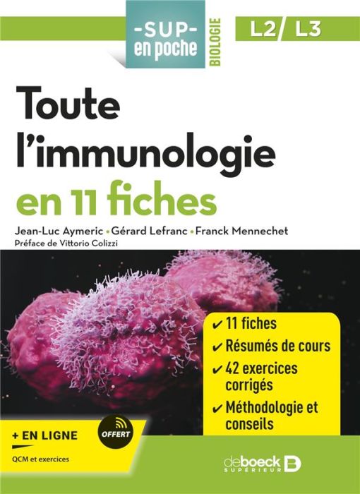 Emprunter Toute l'immunologie en 11 fiches. L2/L3, 2e édition livre