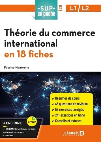 Emprunter Théorie du commerce international en 18 fiches. Pour L2/L3 livre