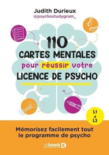 Emprunter 110 cartes mentales pour réussir votre licence de psycho. Mémorisez facilement tout le programme de livre