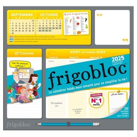 Emprunter Frigobloc Hebdomadaire. Calendrier d'organisation familiale (de sept. 2024 à déc. 2025), Edition 202 livre