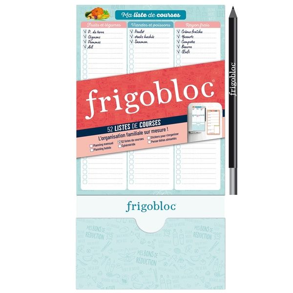 Emprunter Frigobloc 52 listes de courses. Avec 1 crayon, Edition 2025 livre