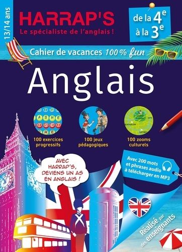 Emprunter Cahier de vacances Anglais de la 4e à la 3e. 100% jeux livre