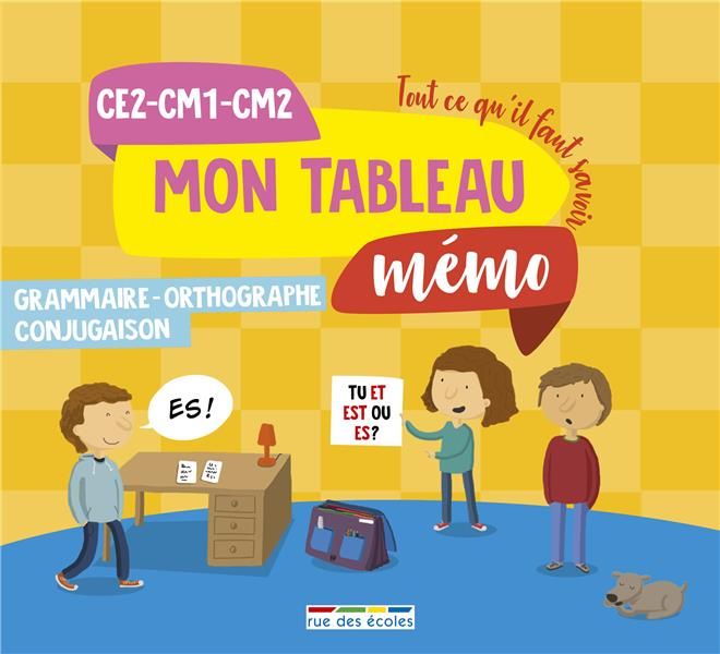 Emprunter Mon tableau mémo grammaire-orthographe-conjugaison CE2-CM1-CM2. Tout ce qu'il faut savoir, Edition 2 livre