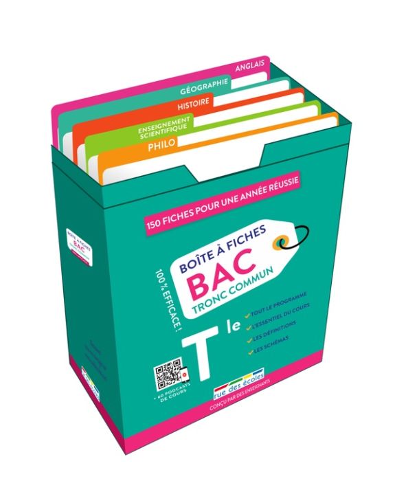 Emprunter Boîte à fiches Bac Tronc commun Tle. 150 fiches pour une année réussie livre