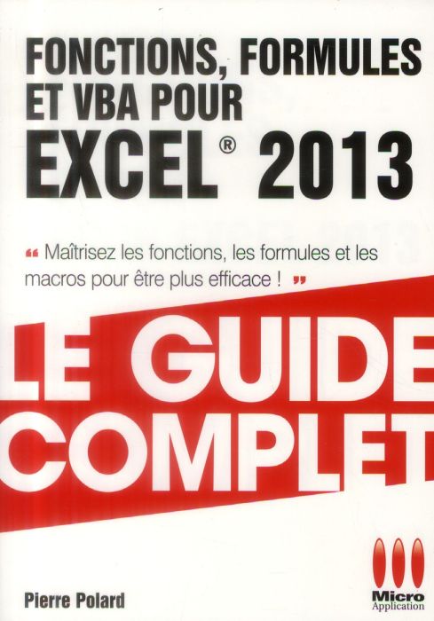 Emprunter Fonctions, formules et VBA pour Excel 2013 livre