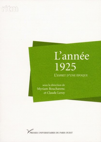 Emprunter L'année 1925. L'esprit d'une époque livre