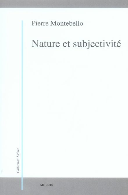 Emprunter Nature et subjectivité livre