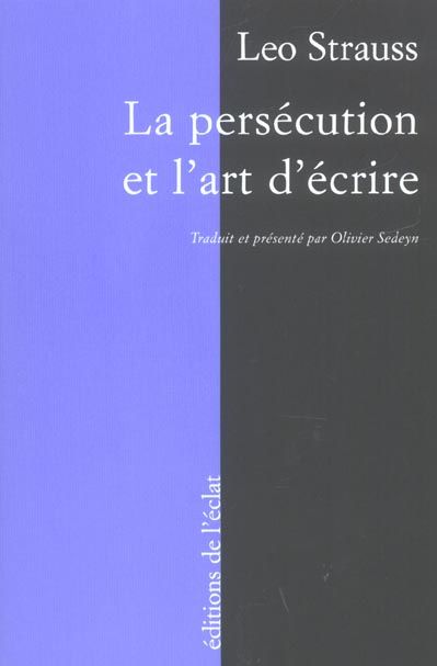 Emprunter La persécution et l'art d'écrire livre