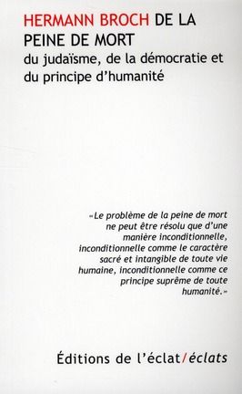 Emprunter De la peine de mort, du judaïsme, de la démocratie et du principe d'humanité livre