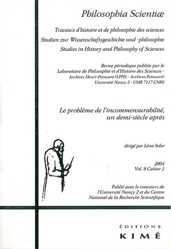 Emprunter Philosophia Scientiae Volume 8 N° 1/2004 : Le problème de l'incommensurabilité, un demi-siècle après livre