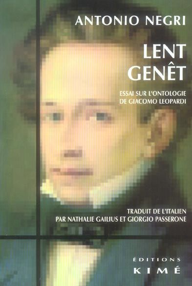 Emprunter Lent genêt. Essai sur l'ontologie de Giacomo Leopardi livre