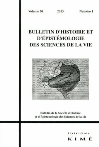 Emprunter Bulletin d'histoire et d'épistémologie des sciences de la vie Volume 20 N° 1/2013 : Histoire et repr livre