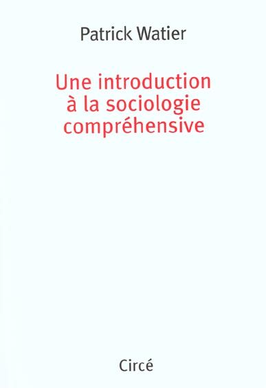 Emprunter Une introduction à la sociologie compréhensive livre