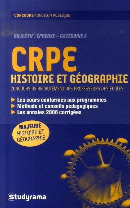 Emprunter CRPE Histoire et géographie. Concours de recrutement des professeurs des écoles livre