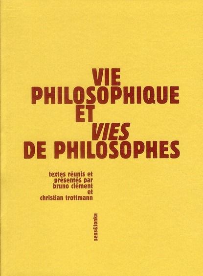 Emprunter Vie philosophique et Vies de philosophes livre