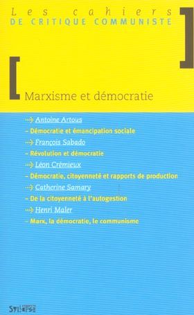 Emprunter Les cahiers de critique communiste : Marxisme et démocratie livre