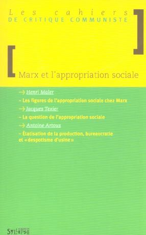 Emprunter Les cahiers de critique communiste : Marx et l'appropriation sociale livre