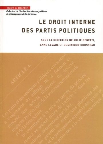 Emprunter Le droit interne des partis politiques livre