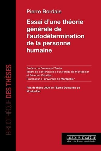 Emprunter Essai d'une théorie générale de l'autodétermination de la personne humaine livre