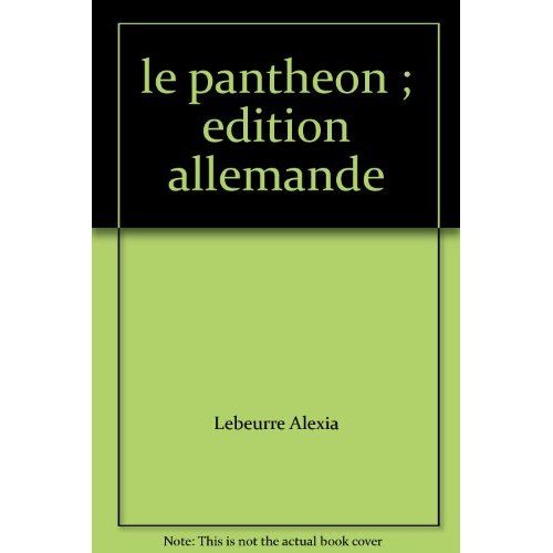 Emprunter LE PANTHEON (ALLEMAND) livre