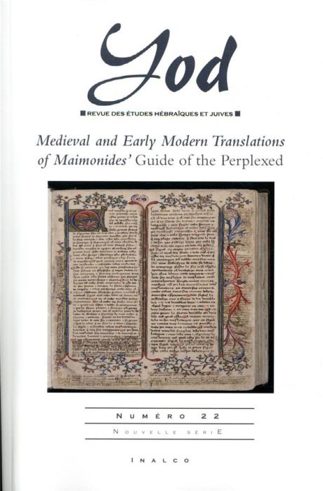 Emprunter MEDIEVAL AND EARLY MODERN TRANSLATIONS OF MAIMONIDES' GUIDE OF THE PERPLEXED - N 22 livre
