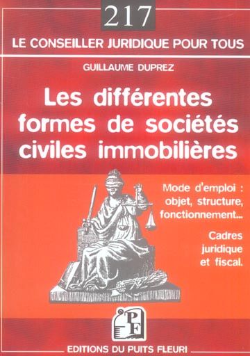 Emprunter Les différentes formes de sociétés civile immobilières livre