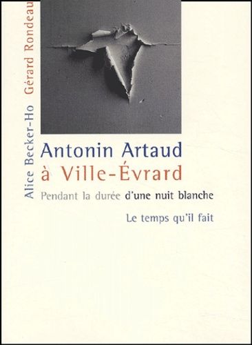 Emprunter Antonin Artaud à Ville-Evrard. Pendant la durée d'une nuit blanche livre