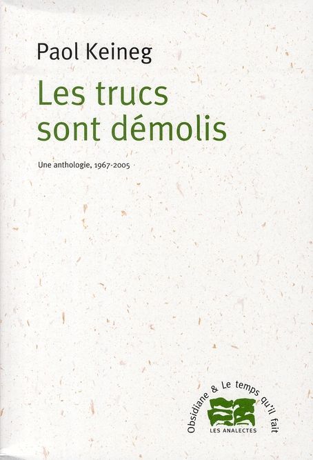 Emprunter Les trucs sont démolis. Une anthologie, 1967-2005 livre