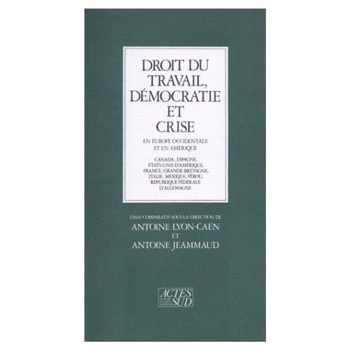 Emprunter Droit du travail, démocratie et crise. En Europe occidentale et en Amérique, Canada, Espagne, États- livre