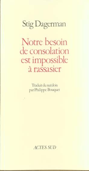 Emprunter Notre besoin de consolation est impossible à rassasier livre